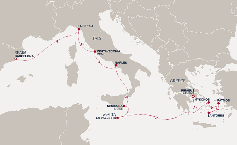 Itinerary map