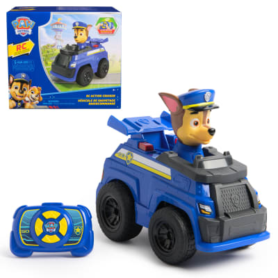 PAW Patrol Chase RC Action Cruiser, Remote Control Car with LED Lights & Easy-Steer Controller, Pretend Play Kids Toys for Boys & Girls Ages 3 and Up