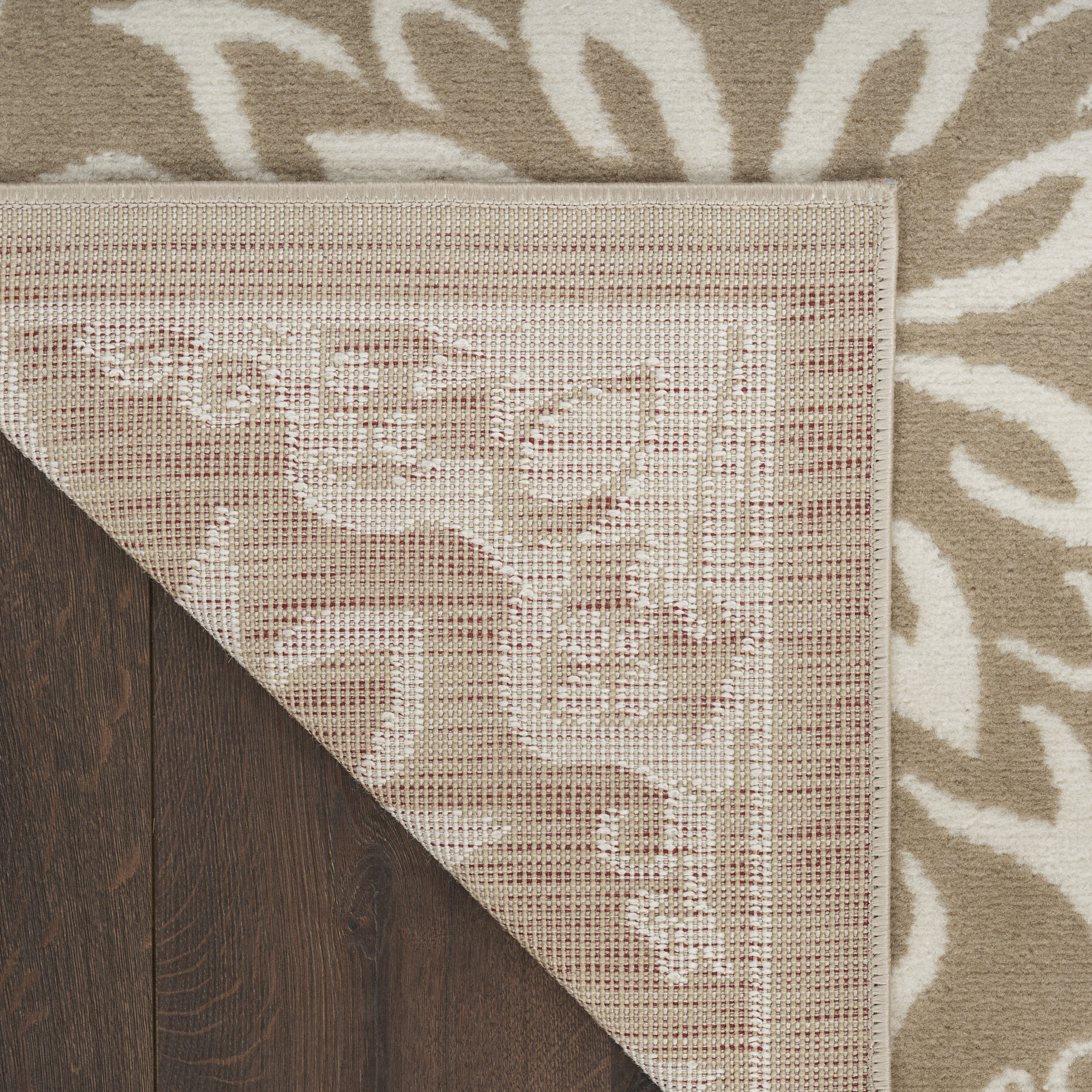 Nourison Jubilant 2'3" x 7'3" Taupe Farmhouse Indoor Rug