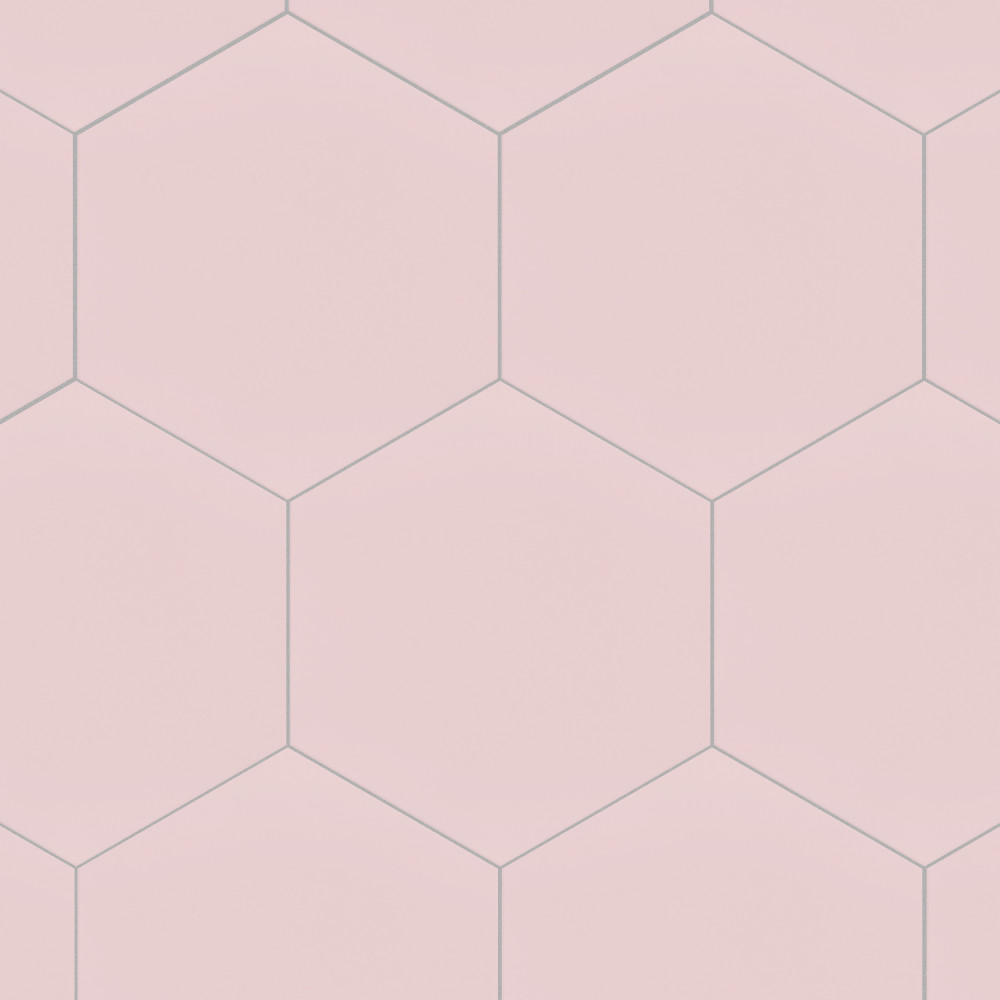 Textile Basic Hex Rose 8.63x9.88 Hexagon Porcelain Floor and Wall Digital Pattern