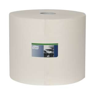 Tork, Cleaning Cloth Giant Roll, 1 ply, 12.60"x13.30", Nonwoven Fabric, Industrial Wipers, White
