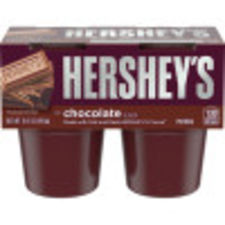 Hershey's Chocolate Pudding with Milk & Real Cocoa, 4 ct Cups