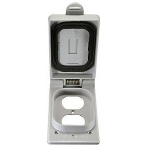 Wall Plate, PVC, 1 Gang, Duplex Receptacle, 10 per Package pk