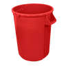 Impact, Gator Plus, 32 gal, Plastic, Red, Round, Receptacle