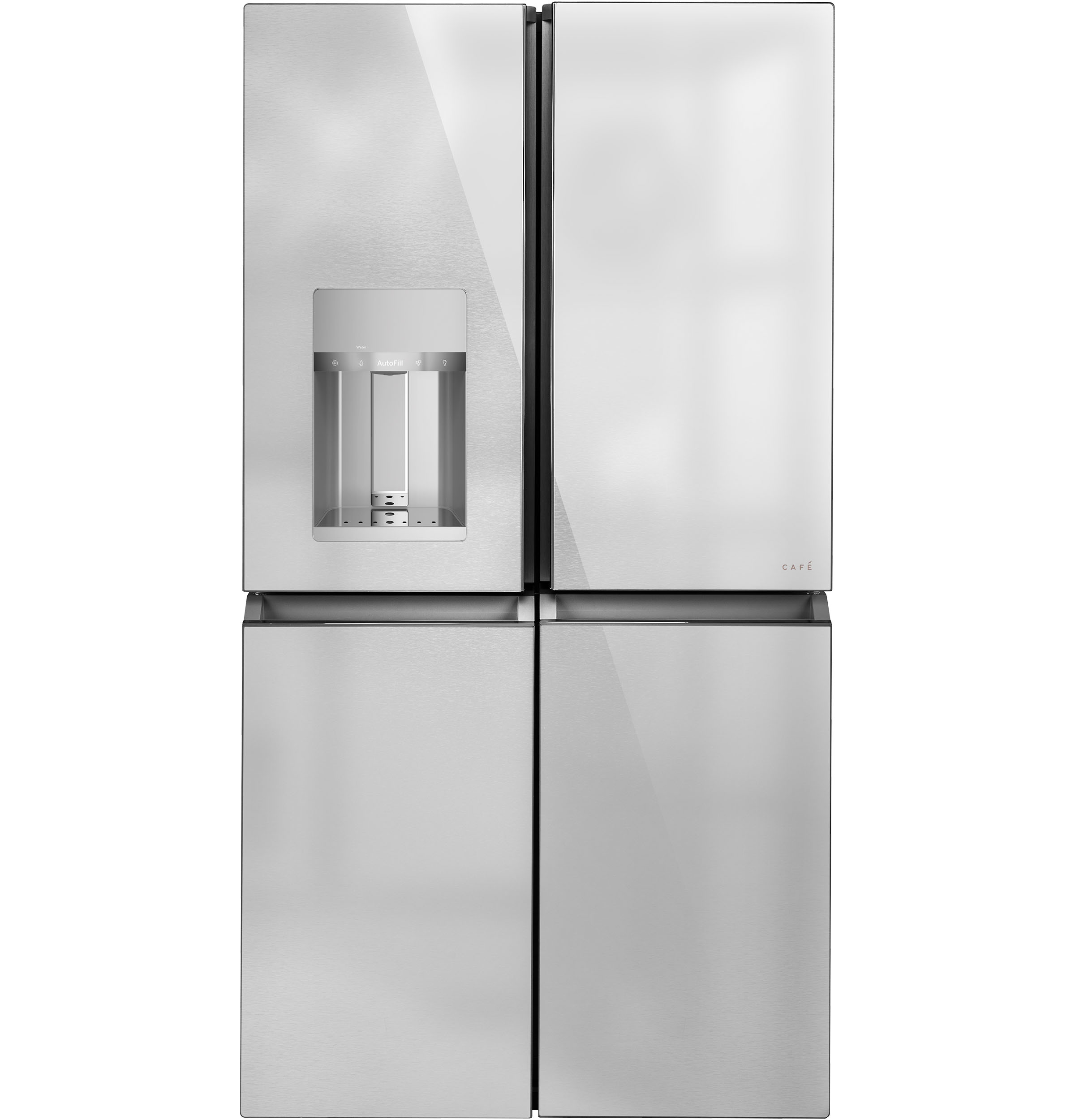 CAFÉ™ ENERGY STAR® 27.4 Cu. Ft. Smart Quad-Door Refrigerator in Platinum Glass