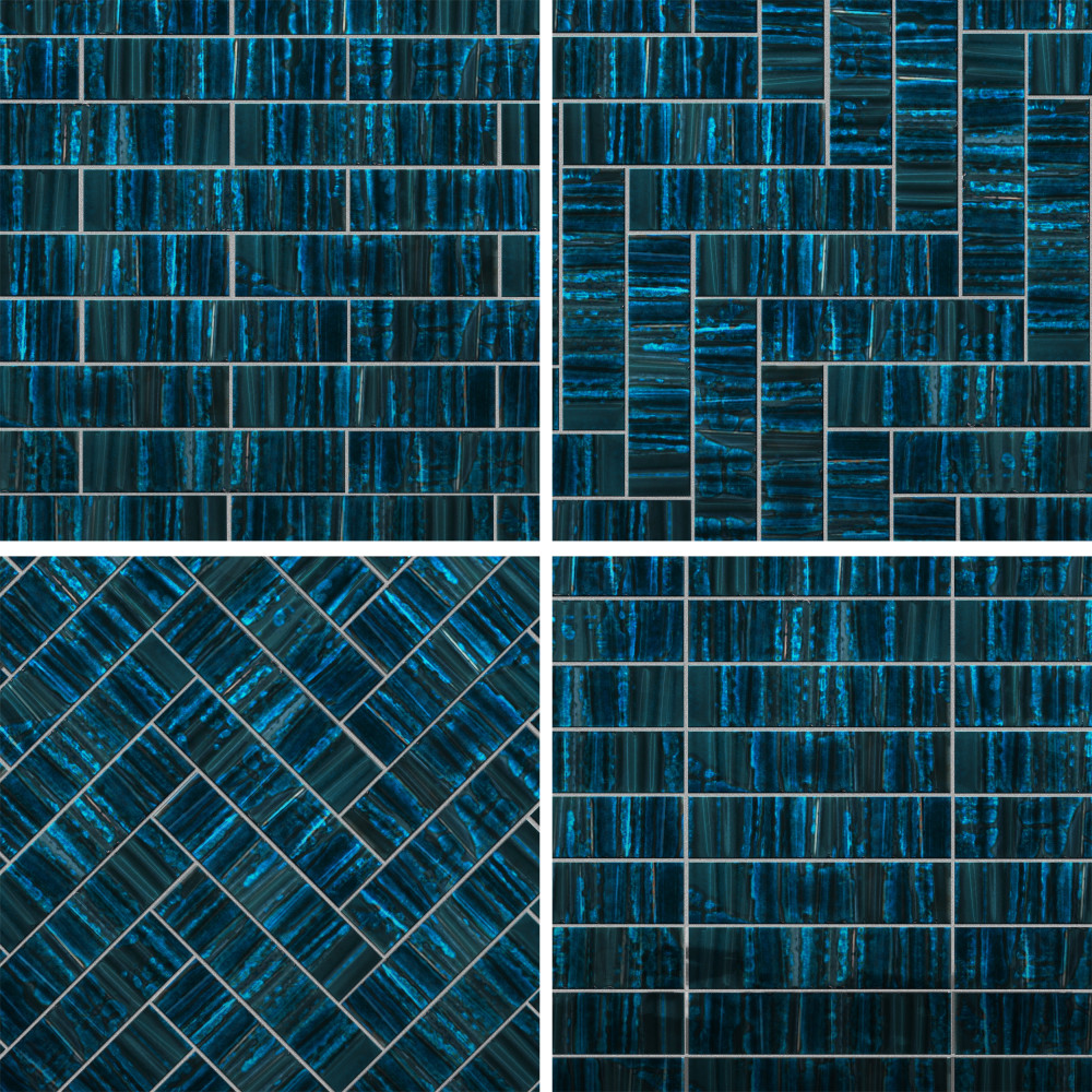 Joliet Prisma Sapphire 3 in. x 12 in. Ceramic Wall Tile