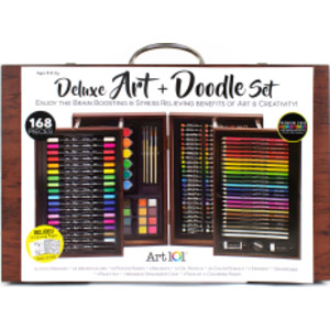 Deluxe Art & Doodle Wood 168-Piece Art Set