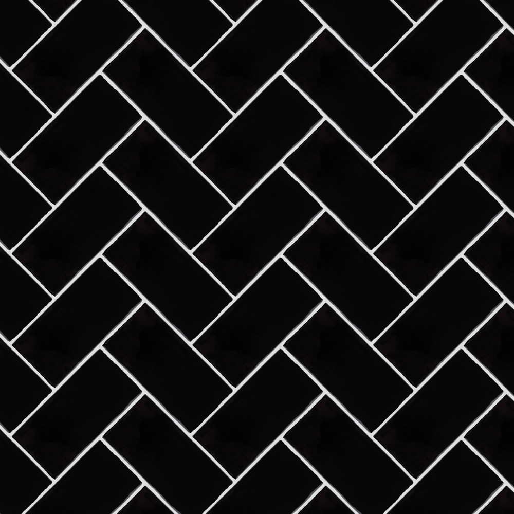 Castillo Black 3 in. x 6 in. Ceramic Wall Tile