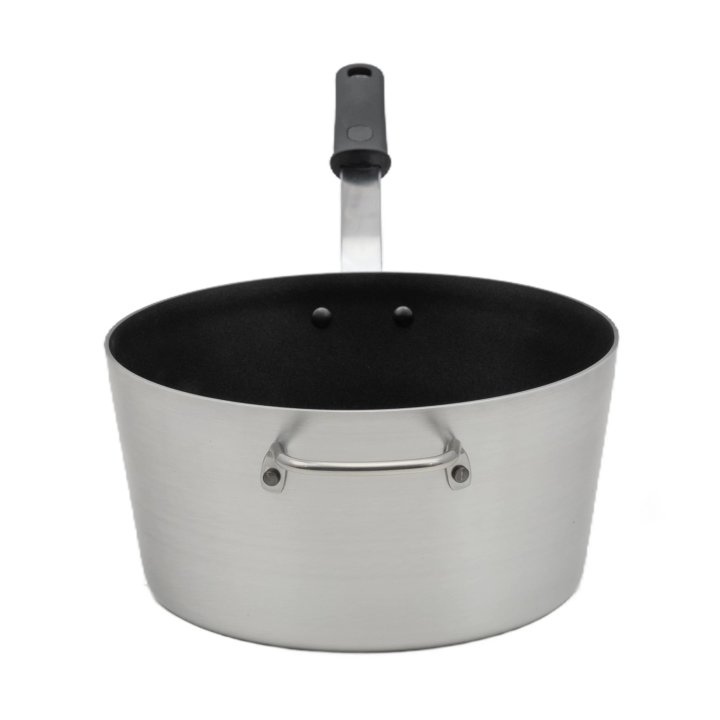 8 ½-quart Wear-Ever® tapered aluminum saucepan with SteelCoat x3™ nonstick coating and silicone handle
