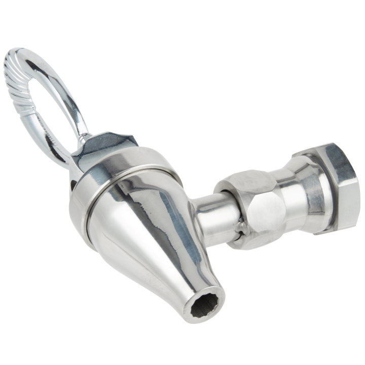 Replacement stainless steel spigot with chrome handle for New York, New York for 2-gallon cold beverage dispenser