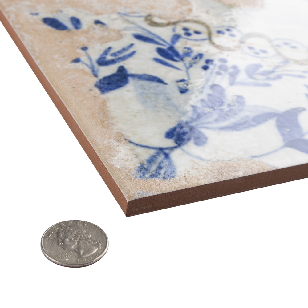 Kings Luxe Heritage Ornate 17-5/8 in. x 17-5/8 in. Ceramic Floor and Wall Tile
