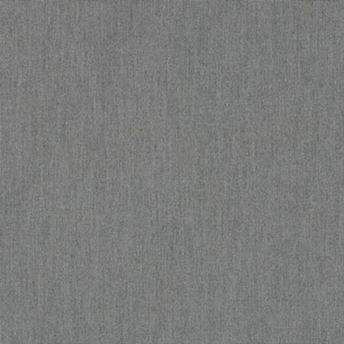 Gray heathered fabric swatch fills the frame, displaying fine woven texture; lying flat and evenly lit in neutral studio lighting, no other objects visible, edges indistinct against a uniform background.