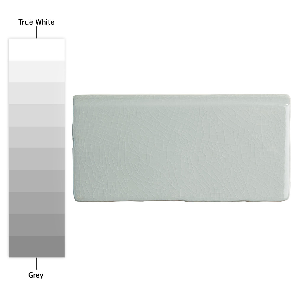 Antic Craquelle Bullnose Gris Soho 3 in. x 6 in. Ceramic Wall Trim