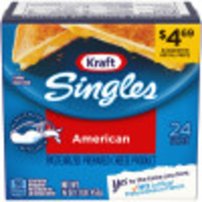 kraft singles cheese slices american