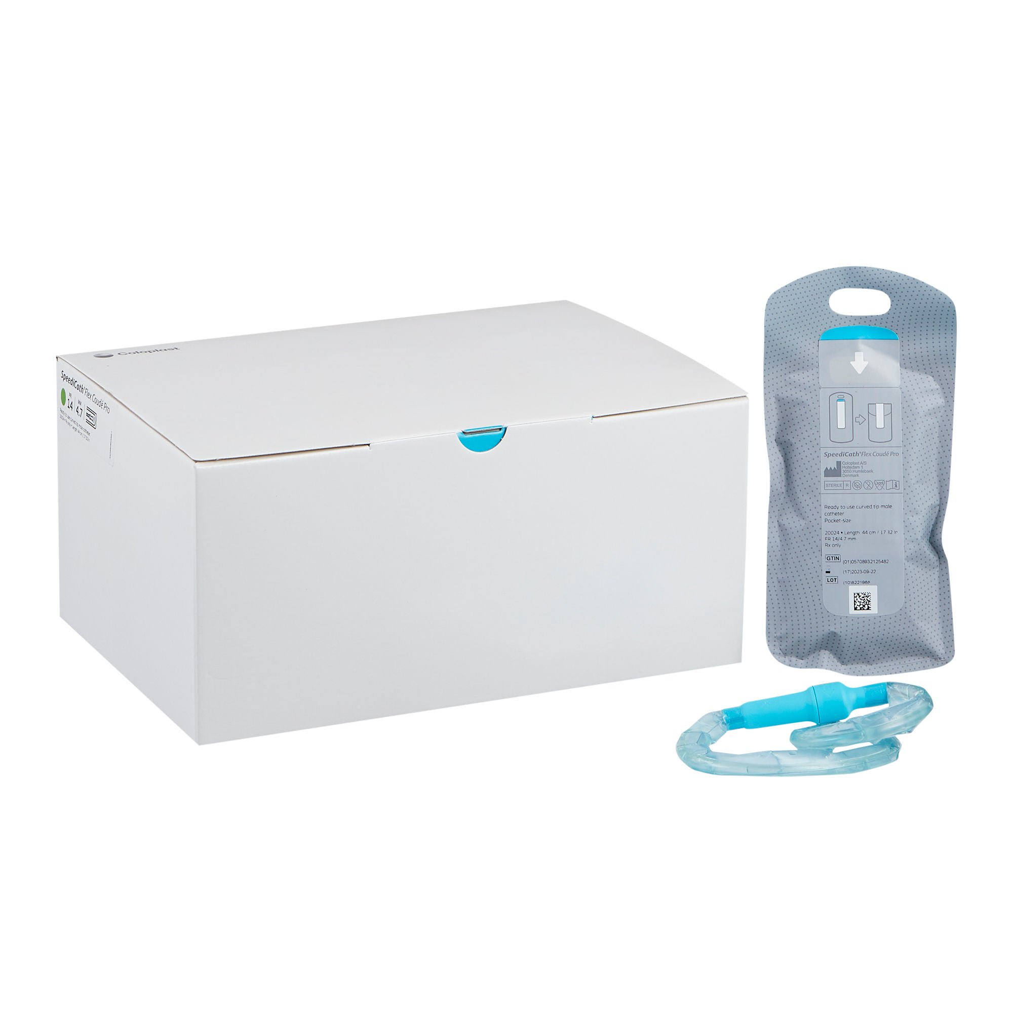 Coloplast CATHETER, SPEEDICATH CURVED MLURINARY INTMT 14FR (30/BX)