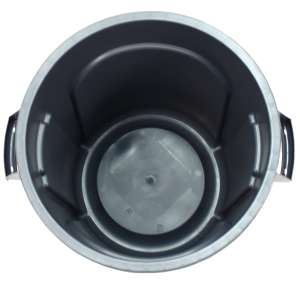 Impact, Gator, 20 gal, Resin, Gray, Round, Receptacle