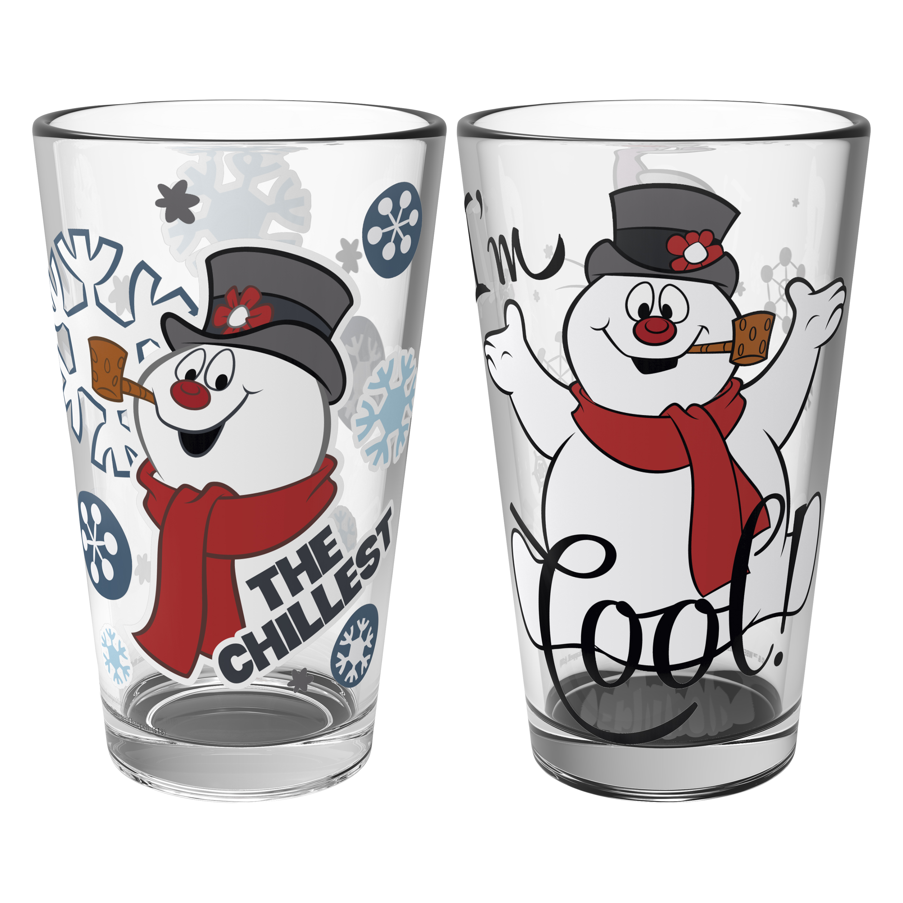 Christmas Collectibles 16 ounce Pint Glasses, Frosty the Snowman, 2-piece set slideshow image 2 Christmas Collectibles 16 ounce Pint Glasses, Frosty the Snowman, 2-piece set slideshow image 2