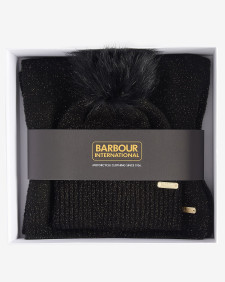 Sparkle Beanie & Scarf Gift Set Classic Black