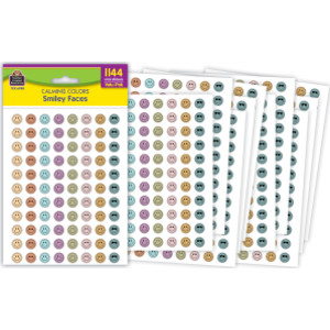 Calming Colors Smiley Faces Mini Stickers Valu-Pak, Pack of 1144