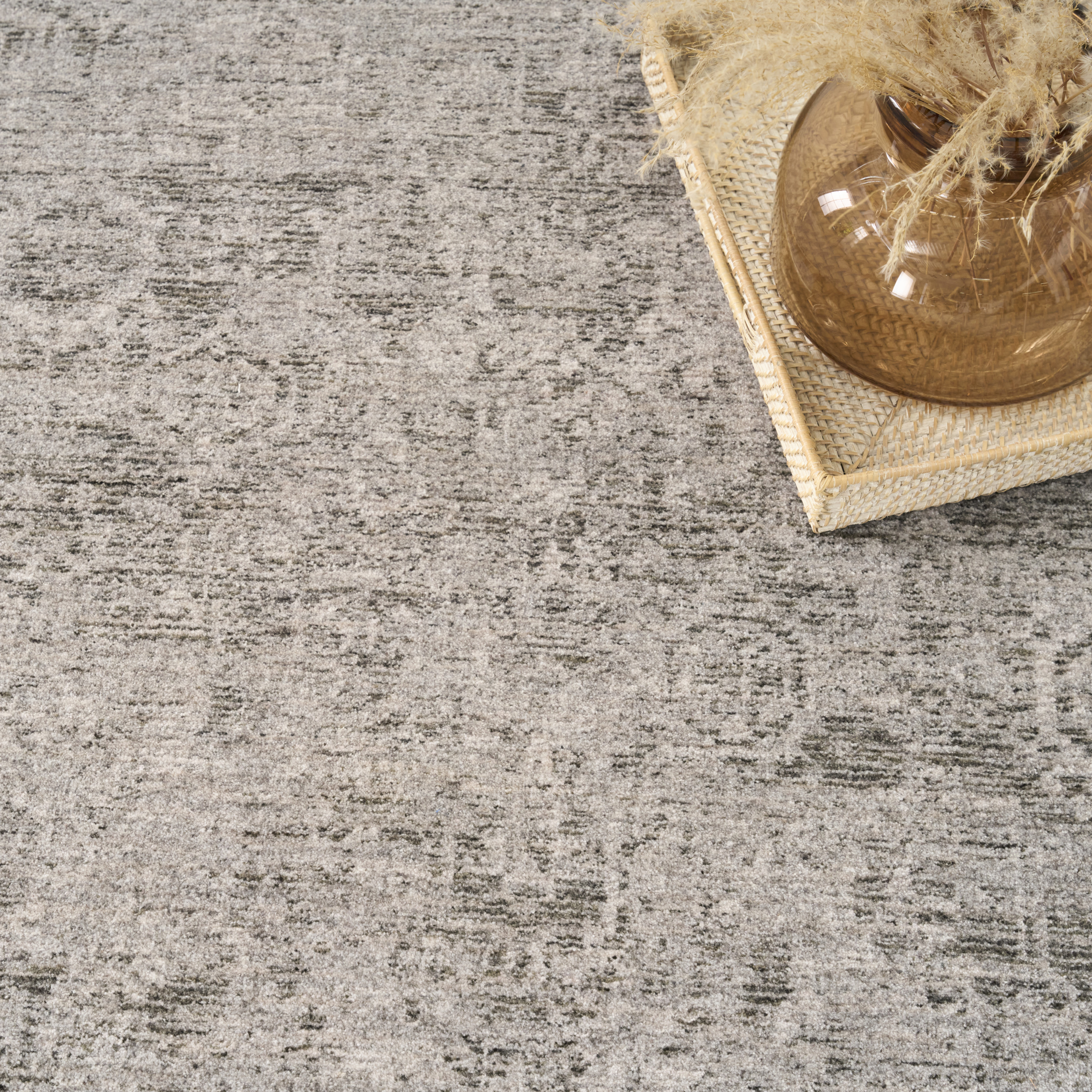 DKNY Pure Shades 7'10" x 9'10" Grey Vintage Indoor Rug