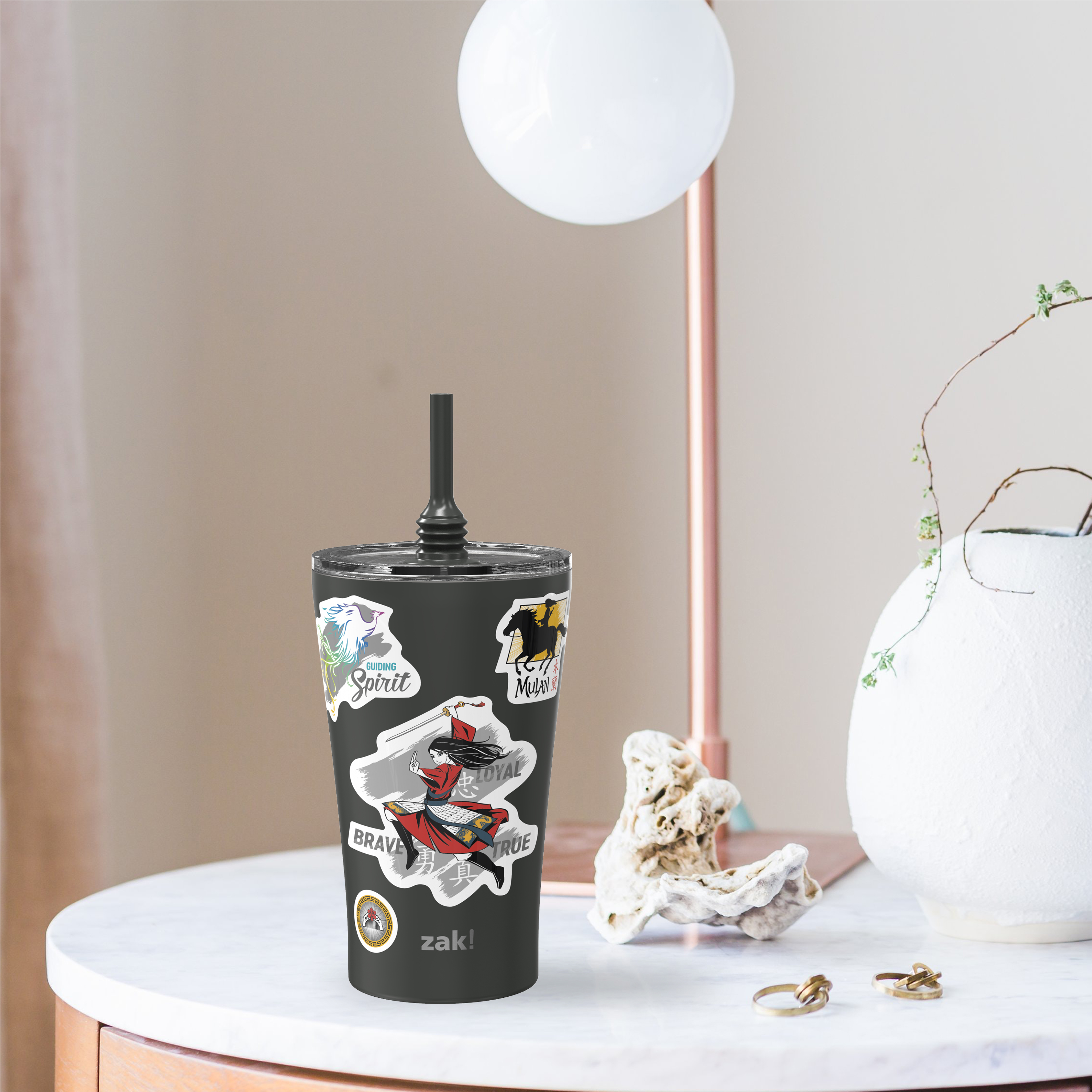 Disney 20 ounce Insulated Tumbler with Stickers, Mulan slideshow image 7 Disney 20 ounce Insulated Tumbler with Stickers, Mulan slideshow image 7