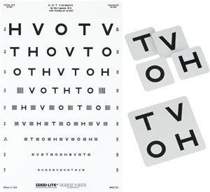 Good-Lite® Eye Chart, Sloan Letter, Acuity Test