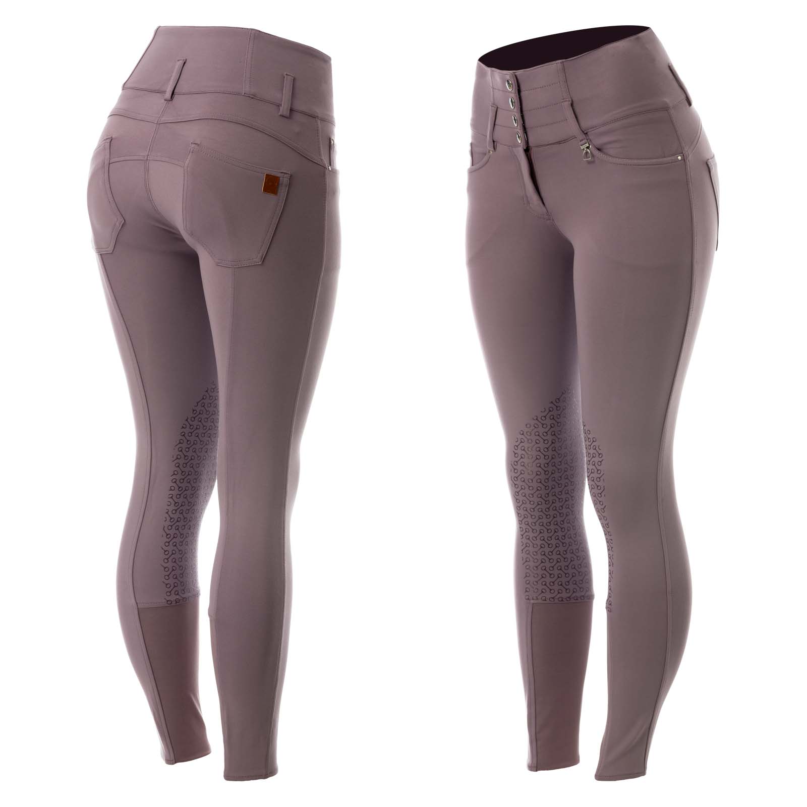 Horze Tara Womens High Waist Silicone Knee Grip Breeches