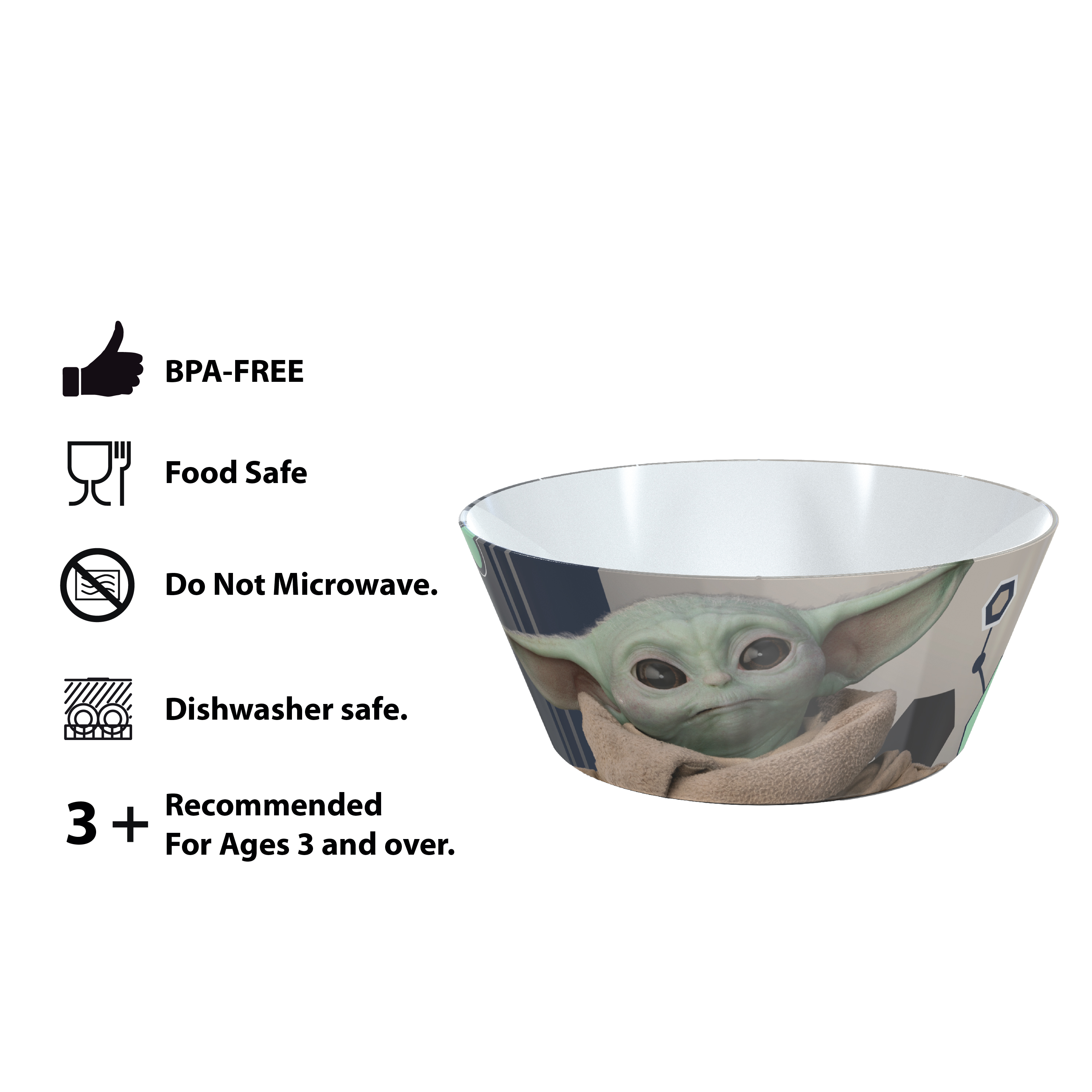 Star Wars: The Mandalorian Kids Dinnerware Set, The Child, 2-piece set slideshow image 6 Star Wars: The Mandalorian Kids Dinnerware Set, The Child, 2-piece set slideshow image 6