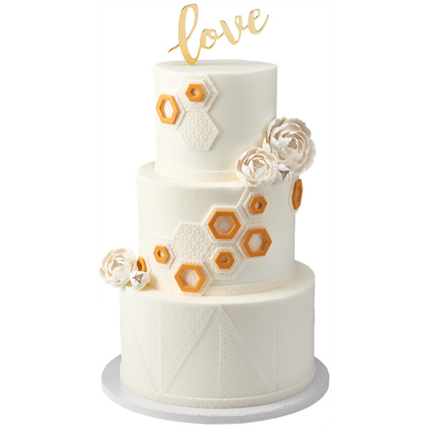 Stacked 3-Tier Round 6", 8" & 10" Cake Structure Set
