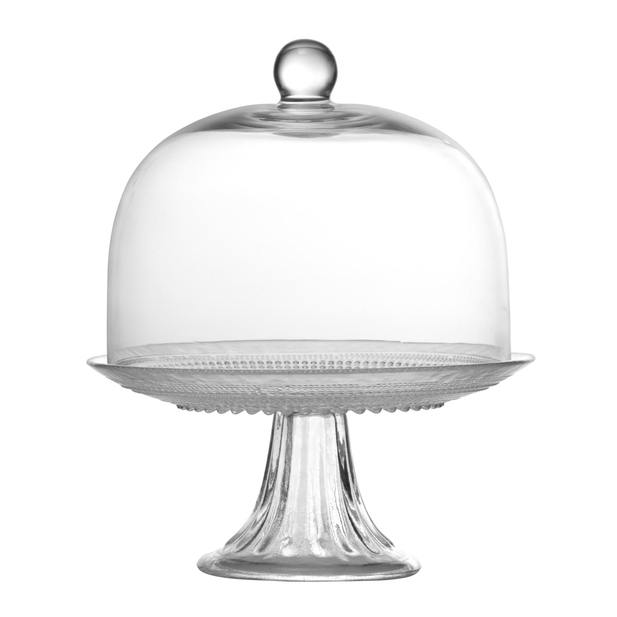 Jupiter Clear 8.5" Cake Stand and Dome Set