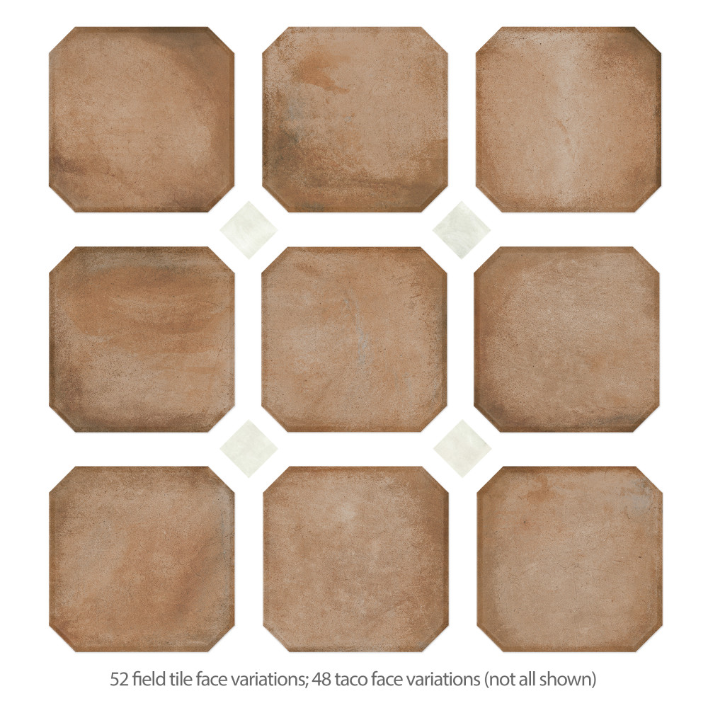 Laverton Octagon Natural with Taco Nieve 7-7/8 in. x 7-7/8 in. Porcelain Floor and Wall Tile