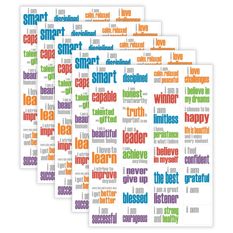 Say it! Think it! Live it! Incentive Stickers, Pack of 160