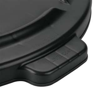 Rubbermaid Commercial, BRUTE, Self-Draining, Round, Resin, 20 gal, Resin, Black, Receptacle Lid