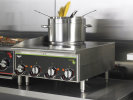 208- to 240-volt heavy-duty Cayenne® four-hob induction range with manual controls