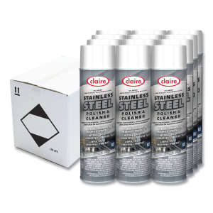 Claire,  Oil Based Stainless Steel Polish & Cleaner,  15 oz Aerosol Can