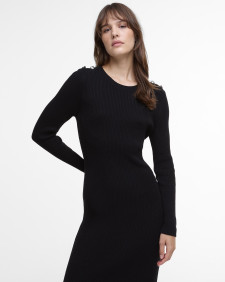 Peyton Knitted Midi Dress Classic Black