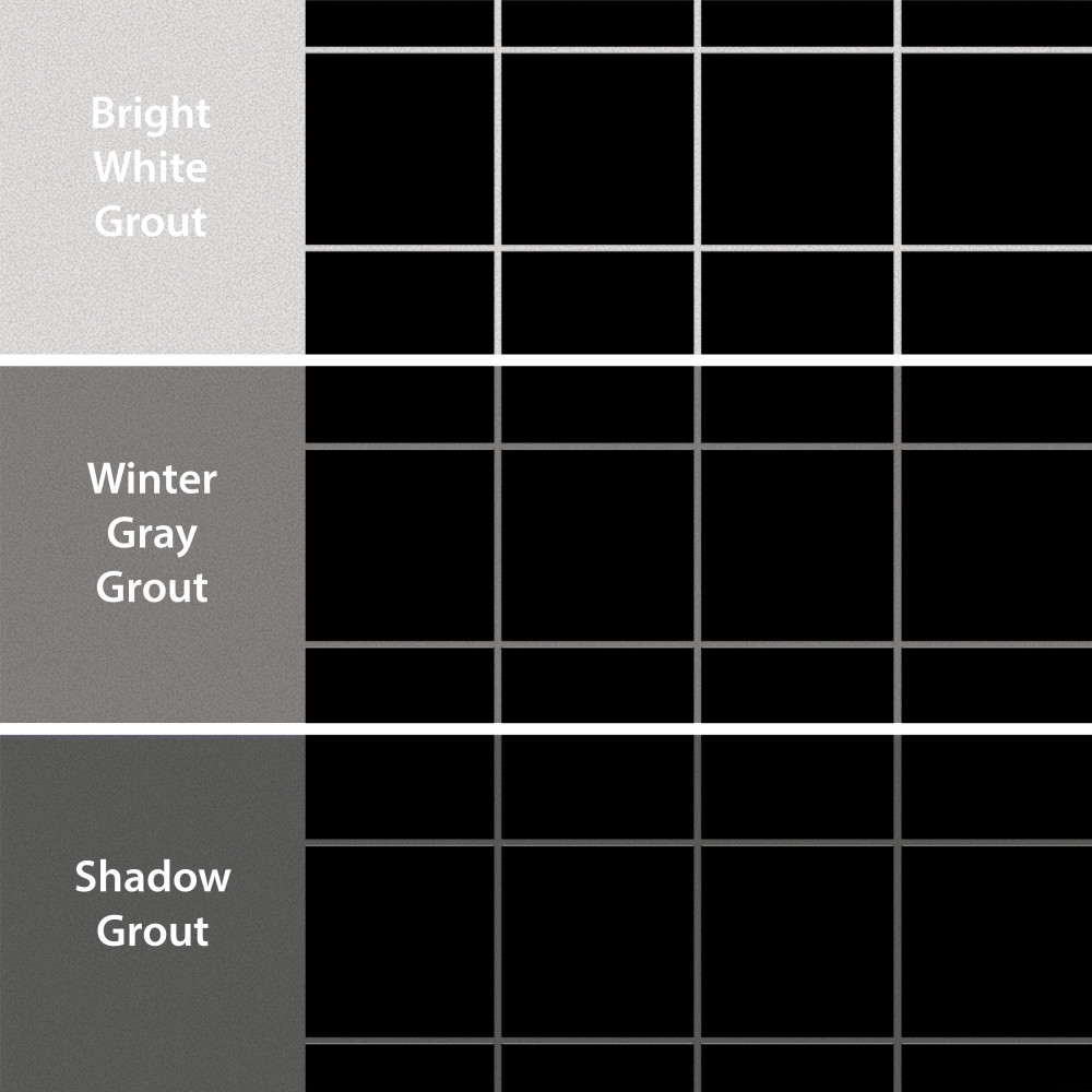 Monocolor Taco Nero 2-5/8 in. x 2-5/8 in. Ceramic Floor and Wall Tile