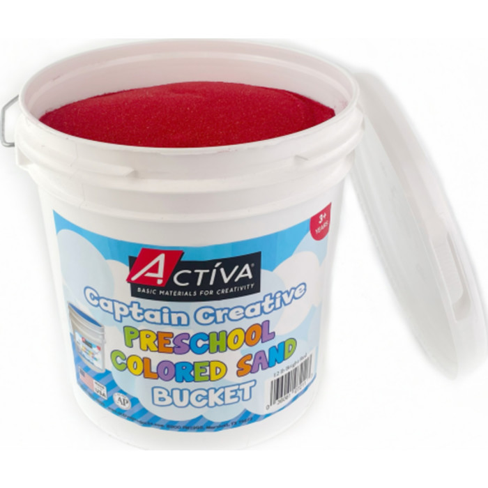 Preschool Colored Sand, Sand Art, Bright Red, 12 lb Bucket