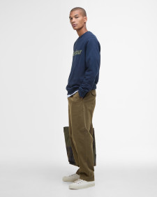 Pantaloni in tessuto stretch lavato dalla vestibilità comoda 