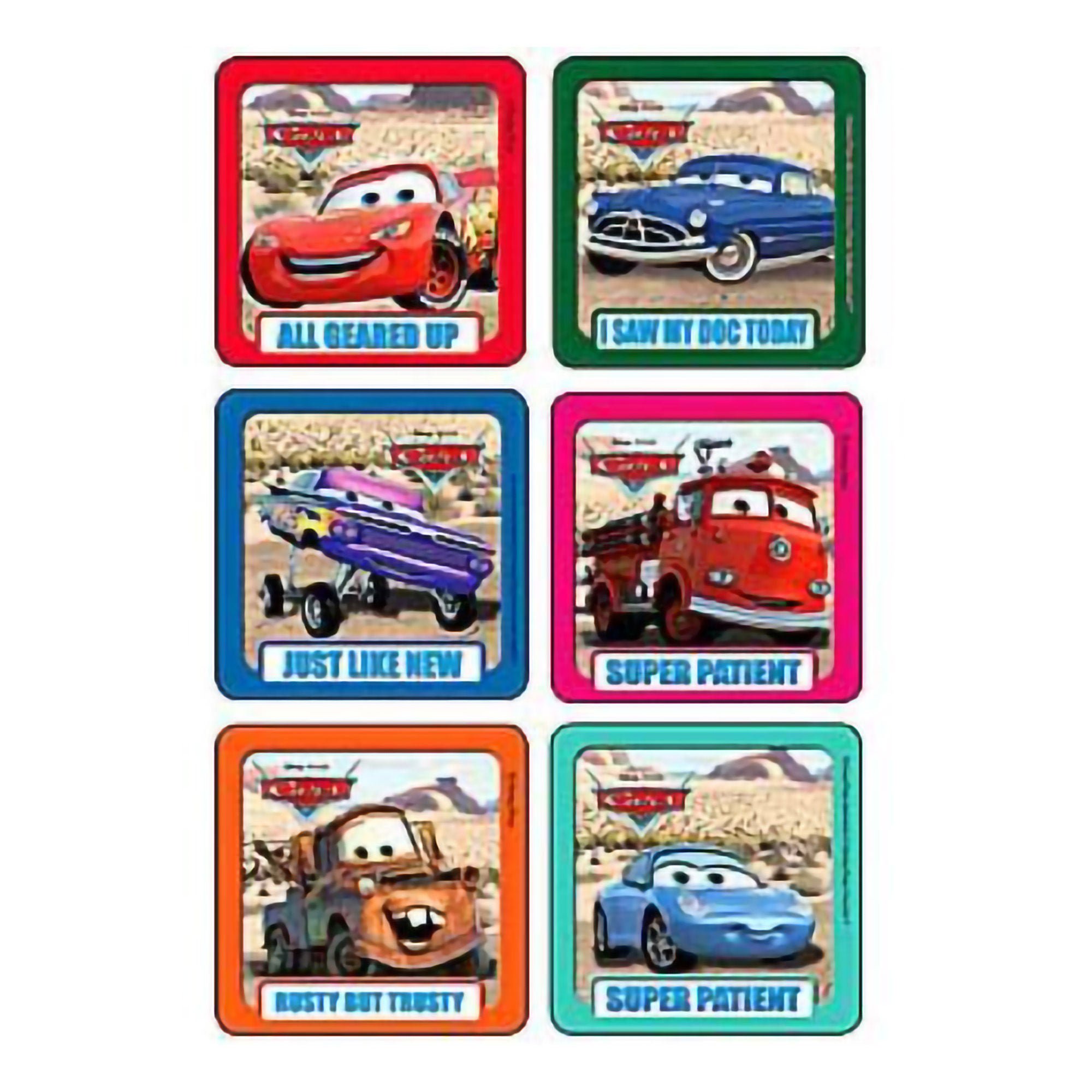 Sticker Kids Love Stickers® 90 per Pack Disney Cars - Super Patient 2-1/2 X 2-1/2 Inch