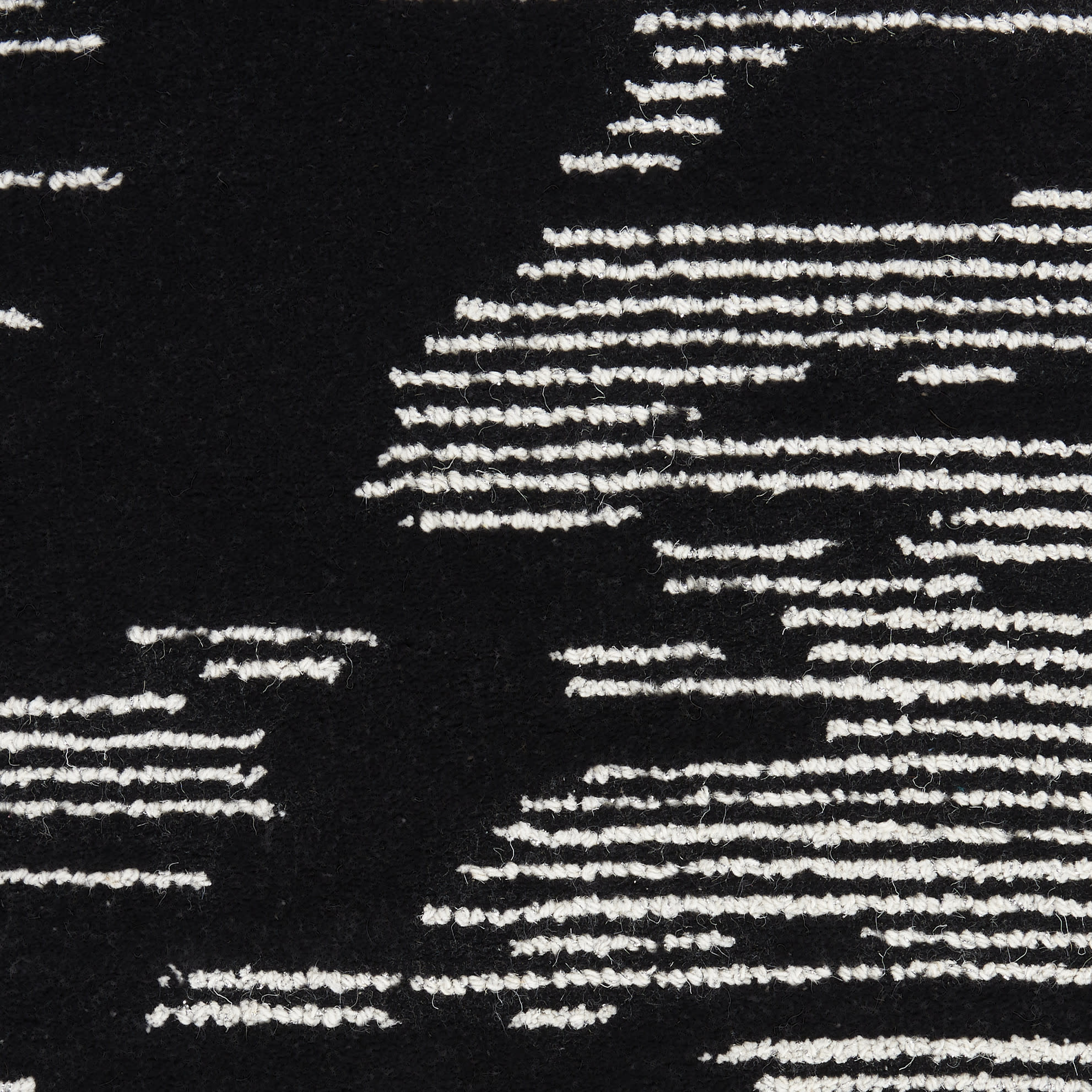 Michael Amini Ma30 Star 7'9" x 9'9" Black Ivory Modern Indoor Rug