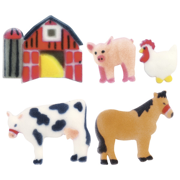 Farm Animals Assortment - Red 3 Free Dec-Ons® Decorations
