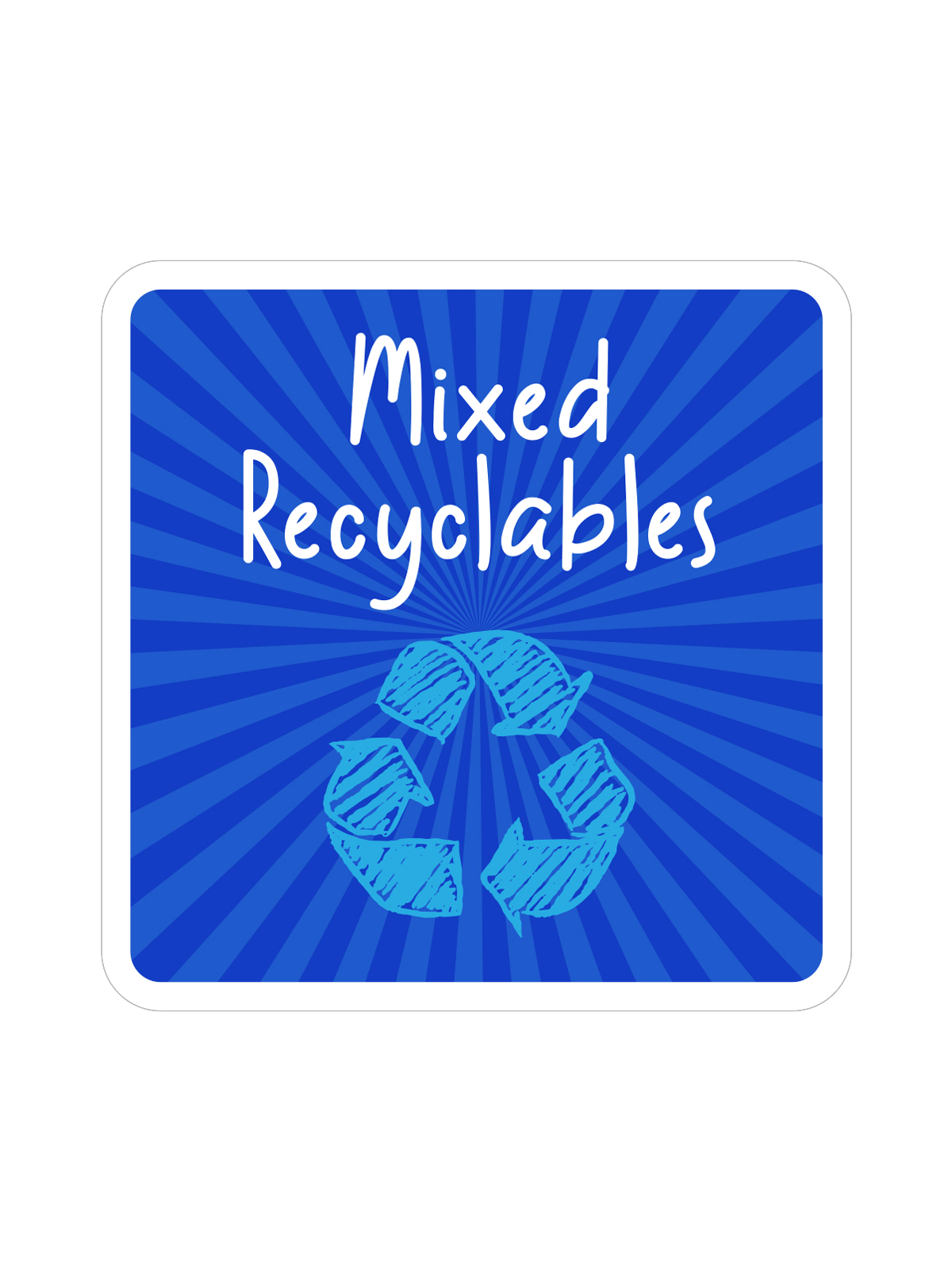 MOSAIC – Label – Mixed Recyclables – Blue