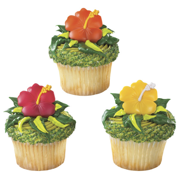Hibiscus Flower Cupcake Rings