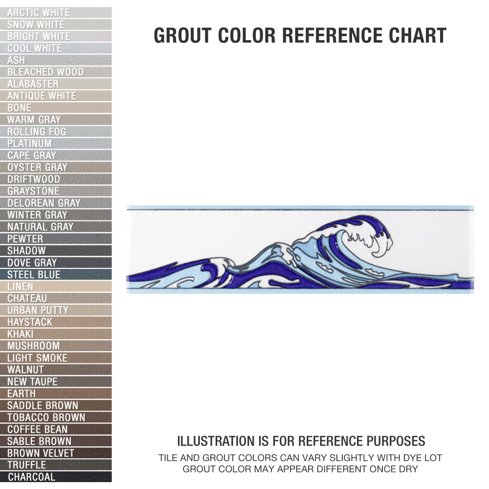 Captain Wave Pacific Blue 2 in. x 7-7/8 in. Ceramic Wall Trim