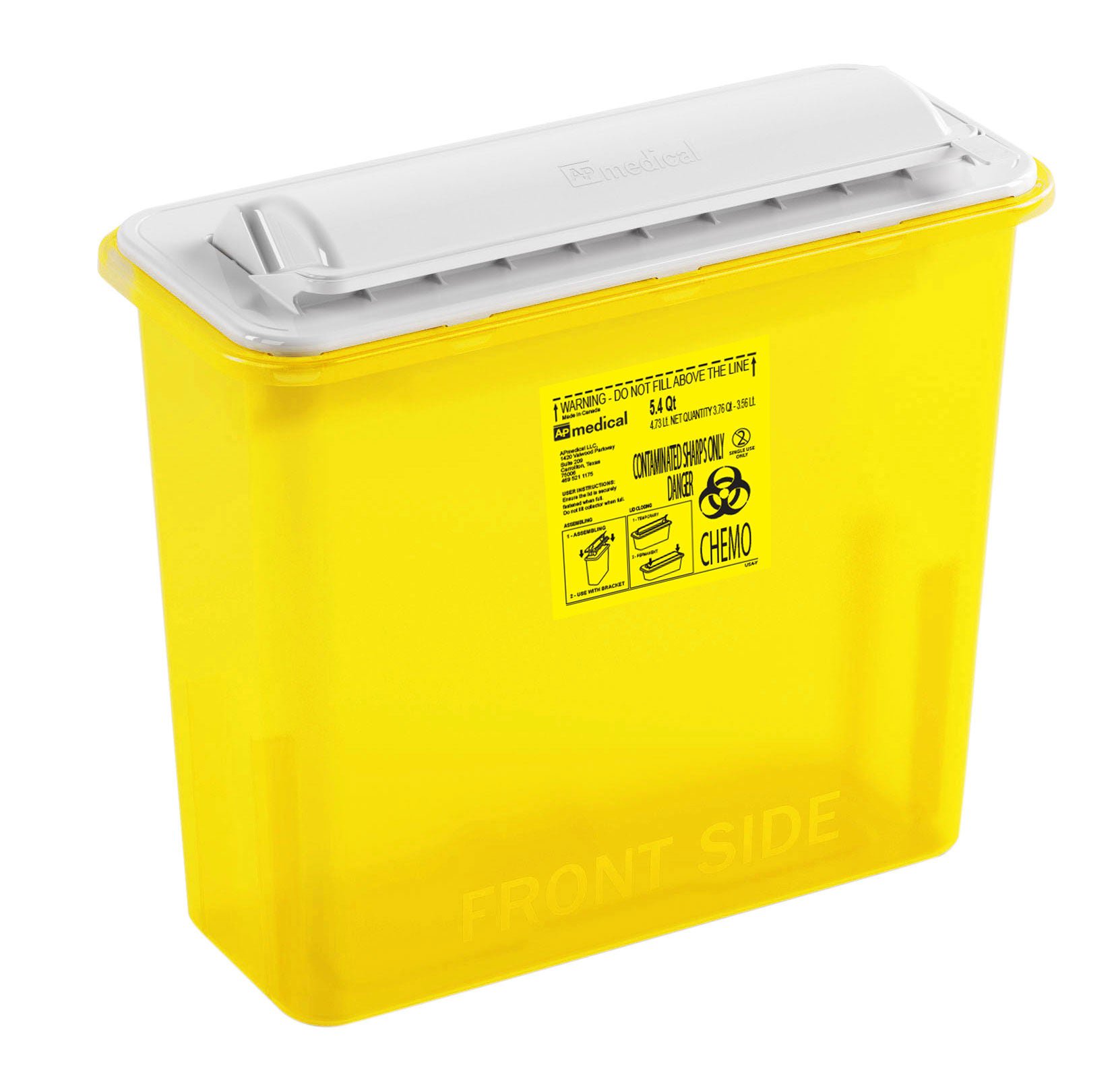 AP Line Chemotherapy Sharps Container