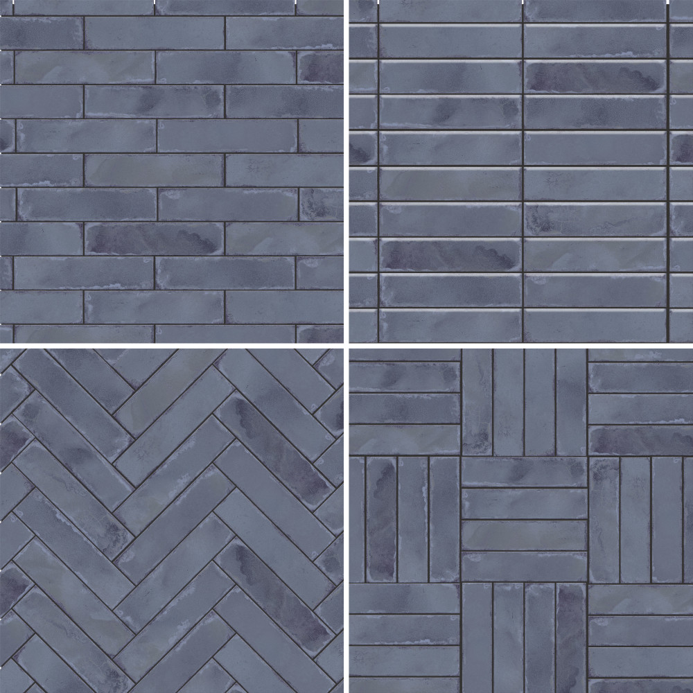 Luca Marine with Antimicrobial Glaze 3-1/8 in. x 12-3/8 in. Ceramic Wall Tile