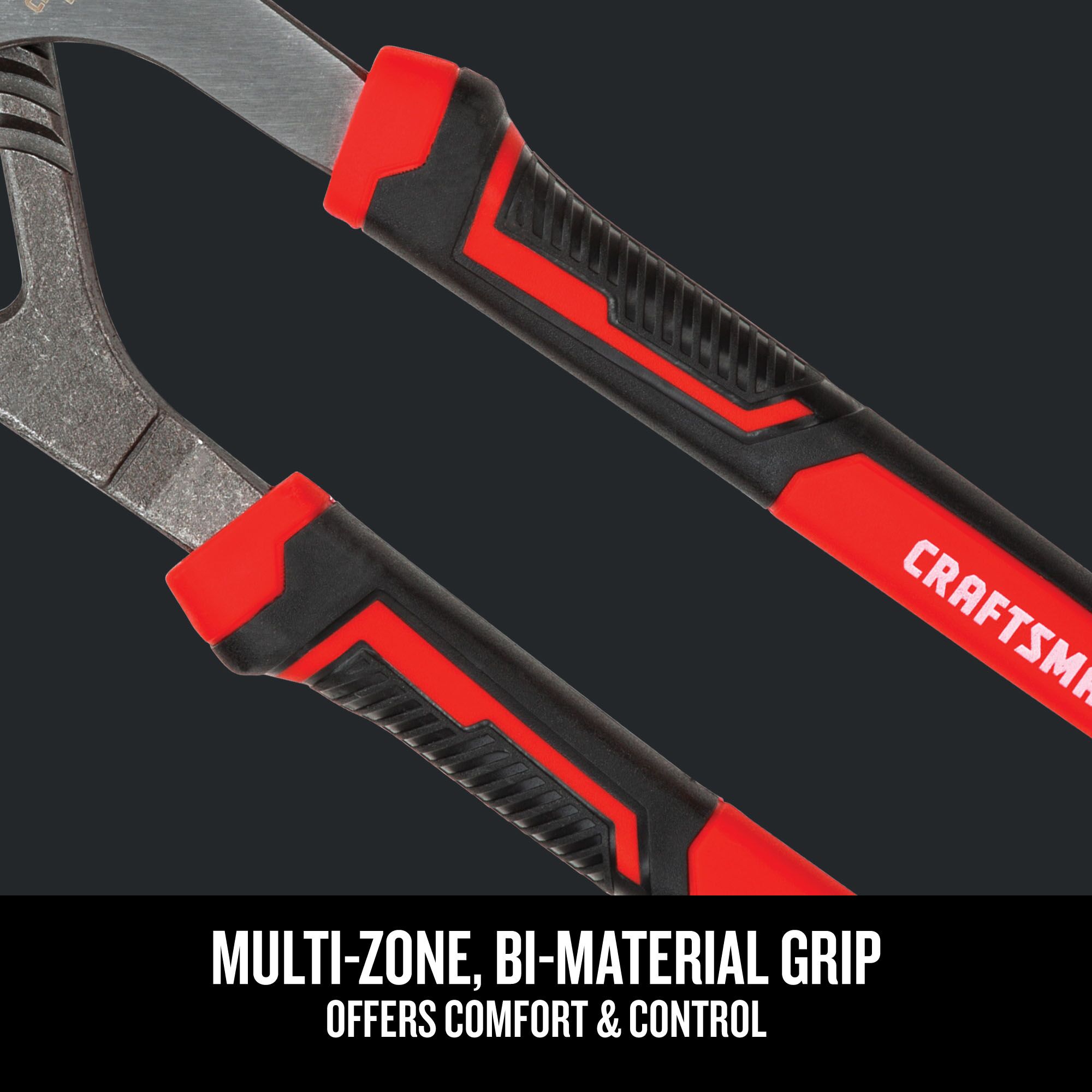 Graphic of CRAFTSMAN Pliers: Tongue & Grove Set highlighting product features