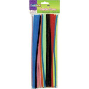 Jumbo Stems, Assorted, 12" x 6 mm, 100 Pieces