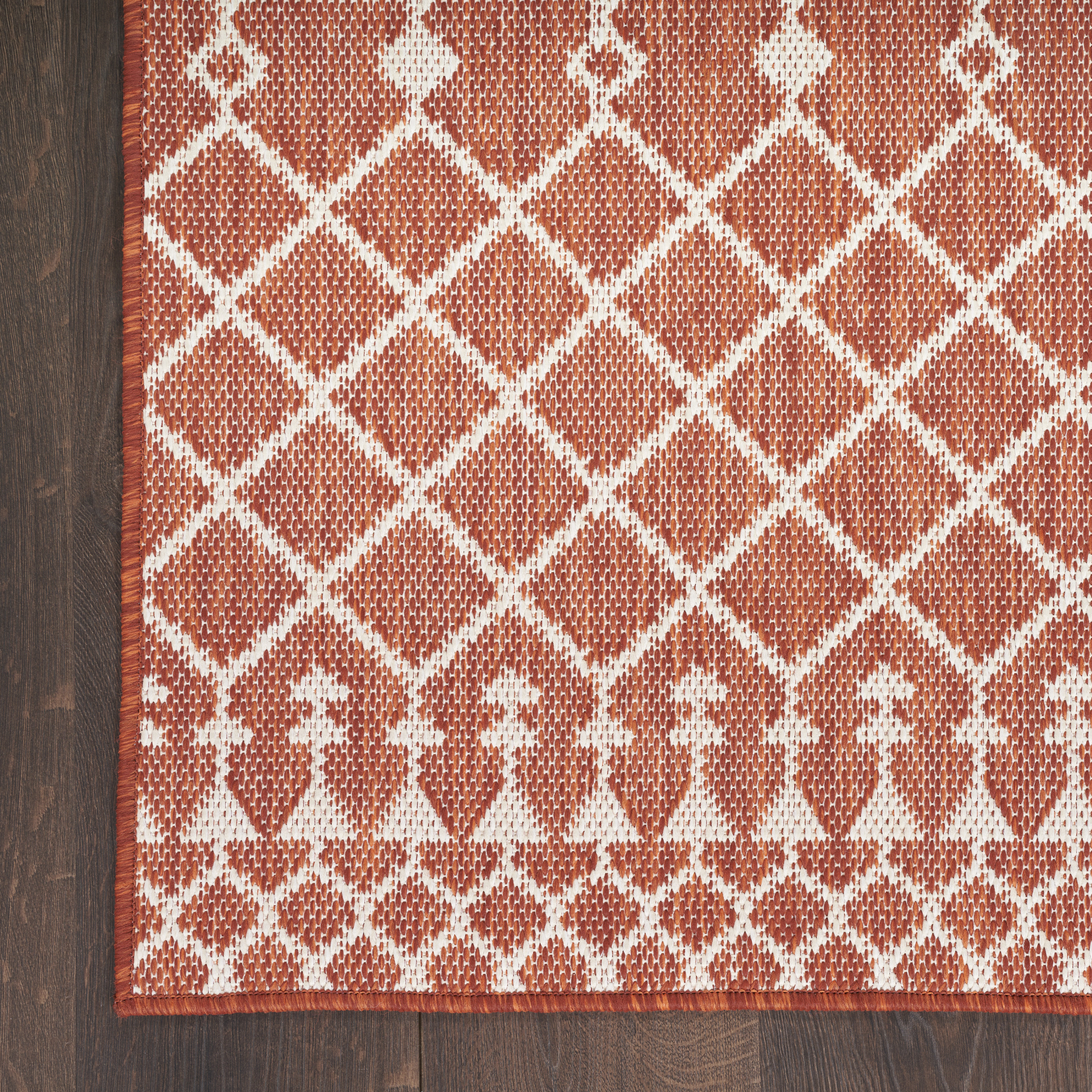 Nourison Positano 6' x 9' Terracotta Modern Rug